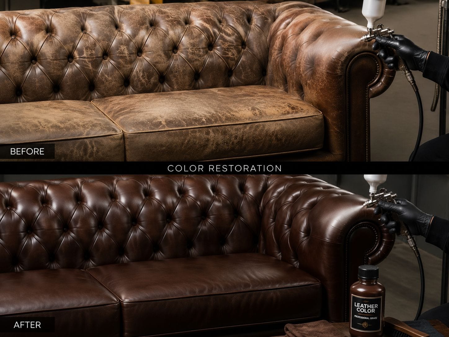 A deep-cleaned fabric sofa in a living room