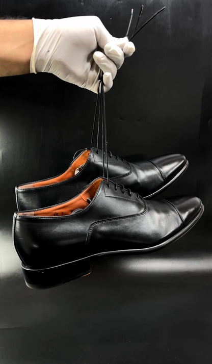 Leather shoe polishing by shoe doctor